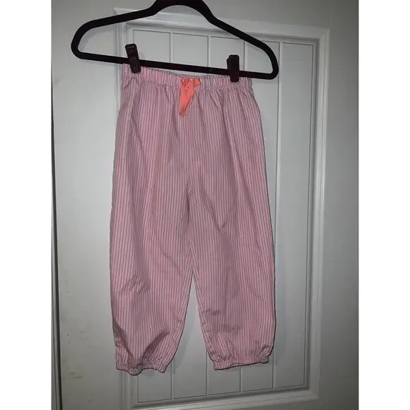 Osh Kosh Bgosh girls pink striped pajama pants drawstring comfy size 12 - Picture 1 of 4